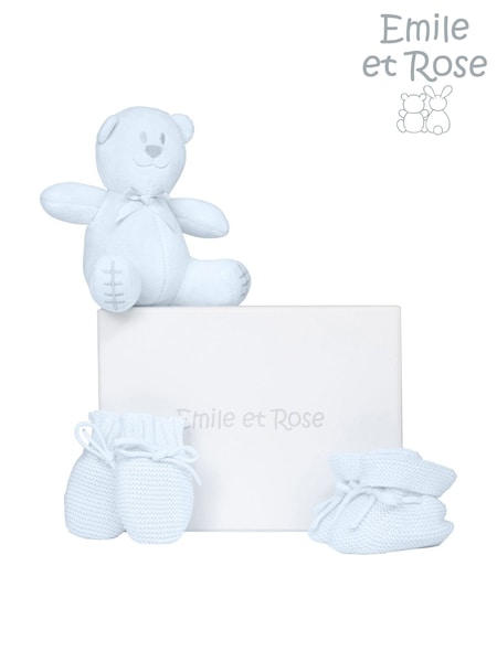 Emile Et Rose Kelsey Knitted Mitt Boottee & Toy Gift Set (H93512) | AED134