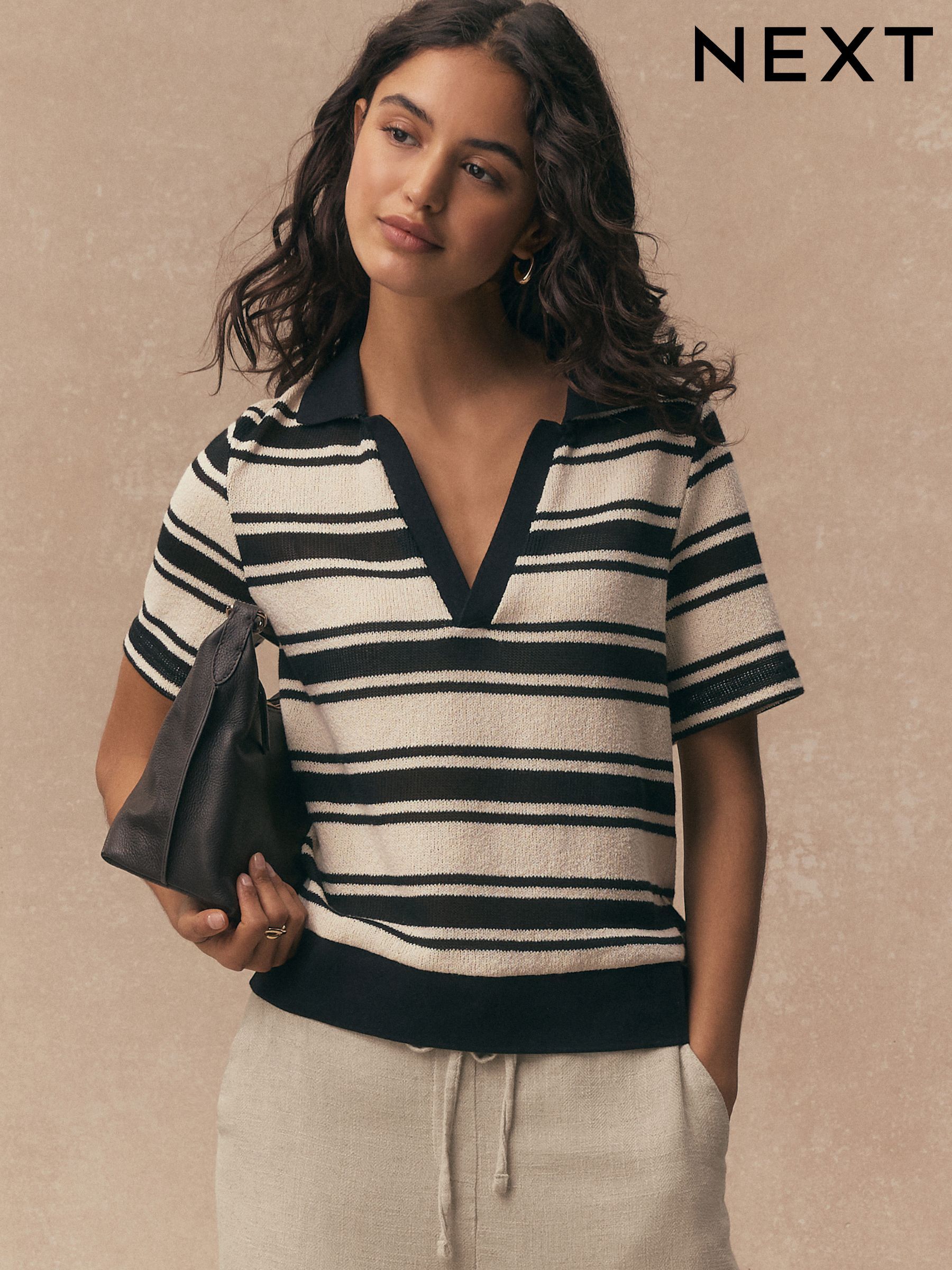 Stripe Casual Knitted Tops | Next Oman