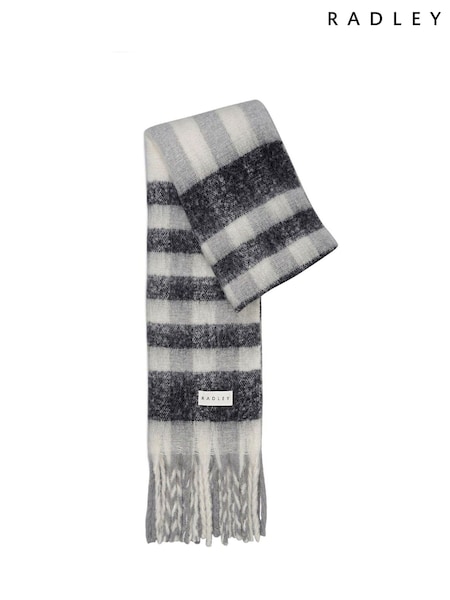 Radley Grey Check Scarf (H93531) | R$ 585