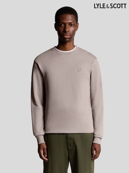 Lyle & Scott Grey Superfine Crew Neck Sweatshirt (H93532) | €89