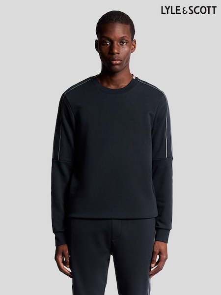 Синій - Lyle & Scott Tape Crew Neck Sweatshirt (H93534) | 4 506 грн