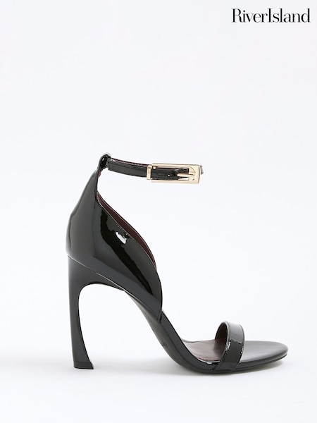 River Island Black Closed Back Banana Heel Sandals (H93613) | €47