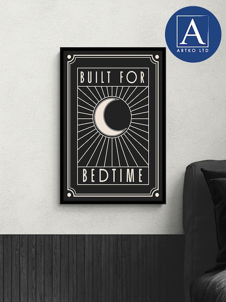 Artko Black Built For Bedtime Framed Art (H93941) | €81