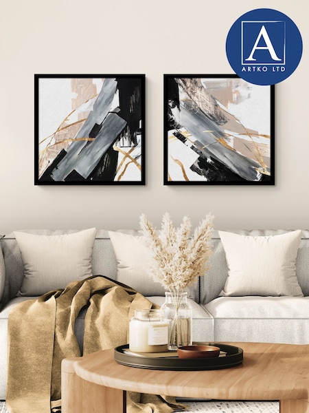 Artko Set of 2 Black Thunder Chasing By Lera Framed Arts (H93946) | €171