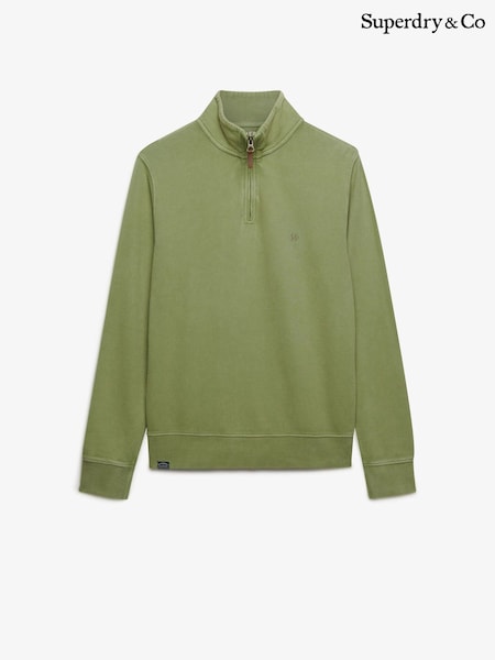 Superdry Green Essentials Half Zip Sweat Top (H94008) | LEI 372