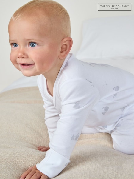 The White Company Cotton Snowy Penguin Wrap White Sleepsuit (H94057) | 31 €