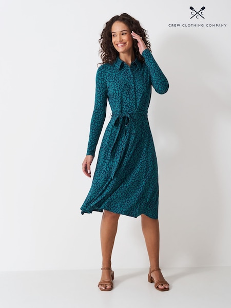Crew Clothing Blue Emma Jersey Shirt Dress (H94112) | €106