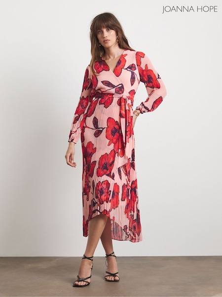 Joanna Hope Pink Pleated Wrap Dress (H94210) | €139