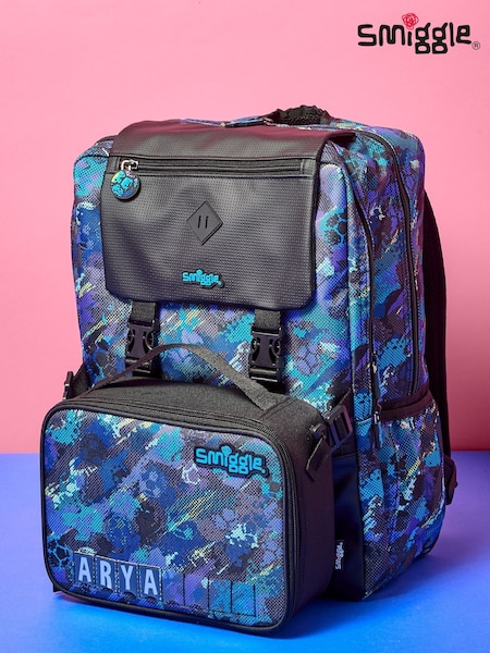 Smiggle Blue Trailblazer Oblong Attach ID Lunchbox (H94291) | €20
