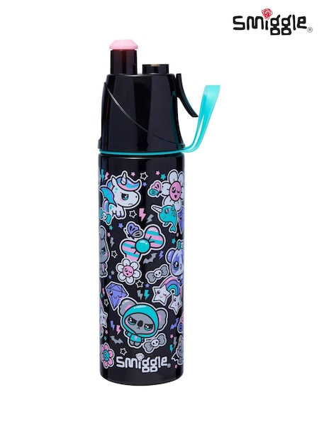 Smiggle Black Trailblazer Insulated Stainless Steel Spritz Drink Bottle 500Ml (H94299) | €27