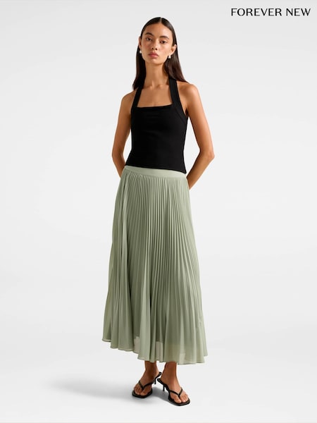 Forever New Green Aurora Pleated Skirt (H94339) | €77
