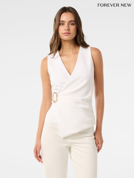 Forever New Jacqueline Crepe Wrap Top (H94346) | R$ 545