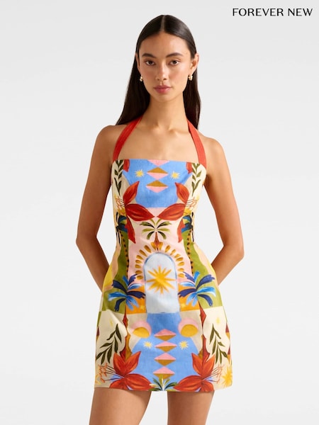 Forever New Keely Halter Neck Mini Dress (H94351) | R$ 985