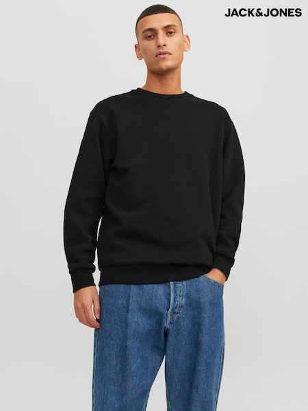 JACK & JONES Black Crew Neck Sweatshirt (H94564) | AED140