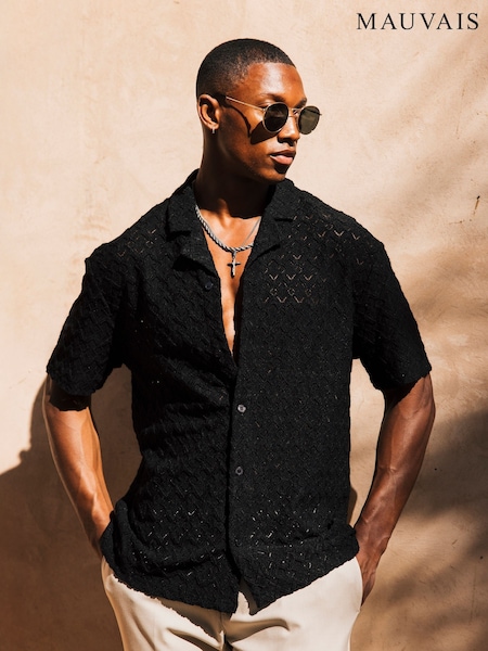 MAUVAIS Black Moreno Crochet Shirt (H94888) | €66
