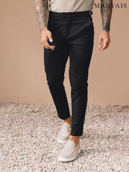 MAUVAIS Black Beaufort Stretch Chinos (H94890) | €65