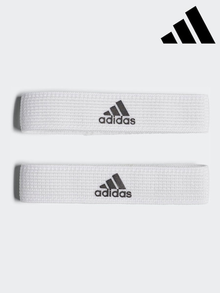 adidas White/Black Shin Pad Sleeve Football Equipment (H94923) | AED35