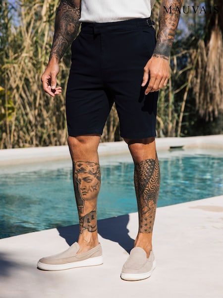 MAUVAIS Blue Beaufort Stretch Chino Shorts (H94939) | R$ 415