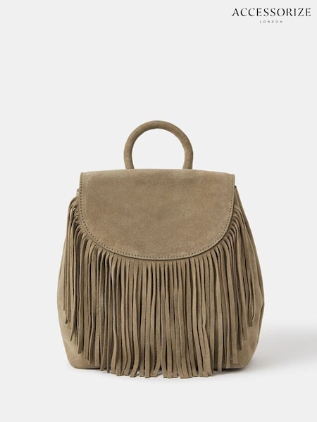 Accessorize Leather Fringe Backpack (H95102) | € 72