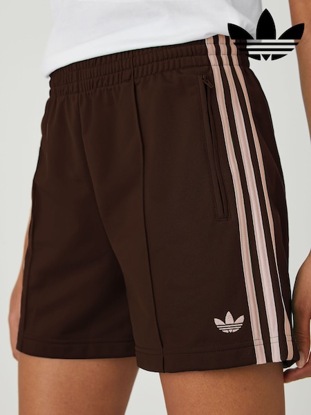 adidas Originals Brown/Pink Firebird Shorts (H95412) | $87
