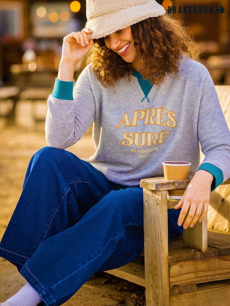 Brakeburn Grey Kimmeridge Crew Neck Sweatshirt (H95480) | R$ 495