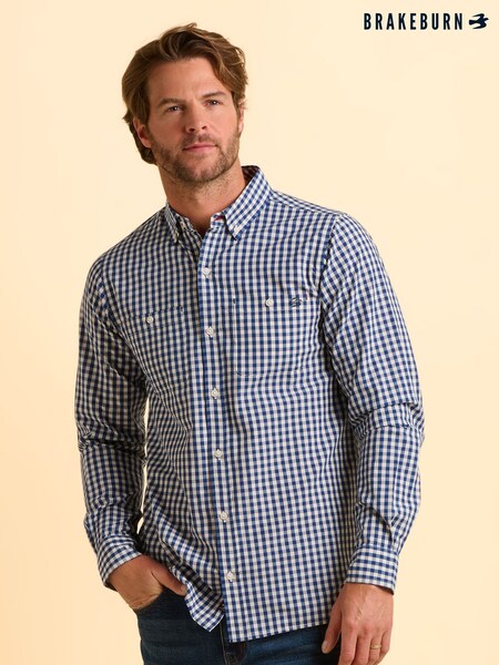 Brakeburn Blue Stalbridge Gingham Shirt (H95498) | €69