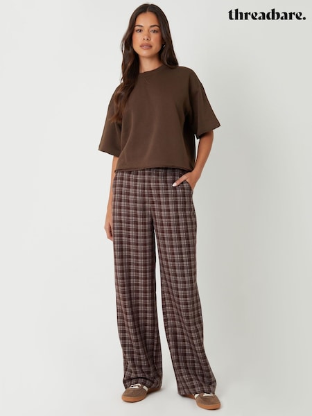 Threadbare Check Straight Leg Trousers (H95608) | 250 zł