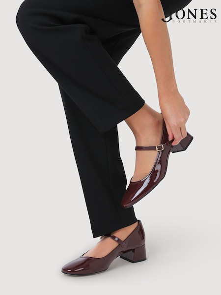 Jones Bootmaker Red Xabrina Patent Leather Shoes (H95659) | €126