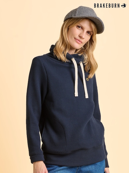Brakeburn Blue Morden Cowl Neck Sweatshirt (H95736) | €86