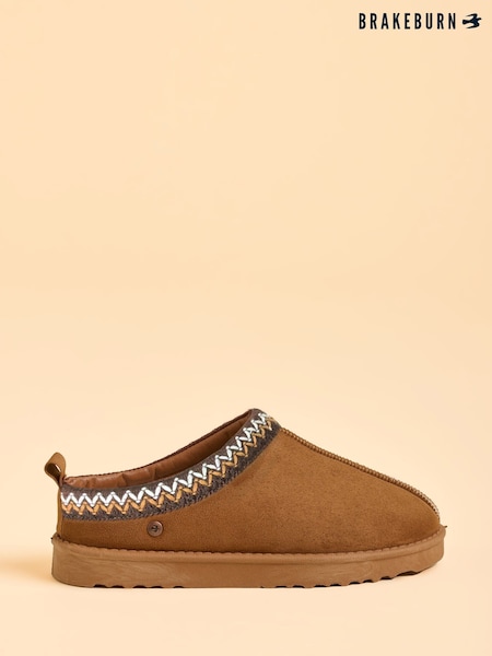 Brakeburn Brown Frosty Morning Slippers (H95769) | R$ 345