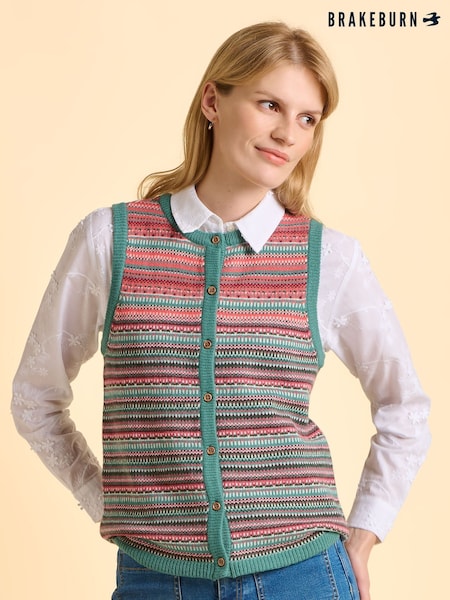 Brakeburn Blue Salted Button Tank (H95780) | €99