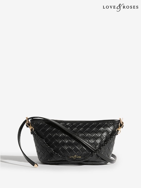 Love & Roses Black Woven Handbag (H95867) | € 47