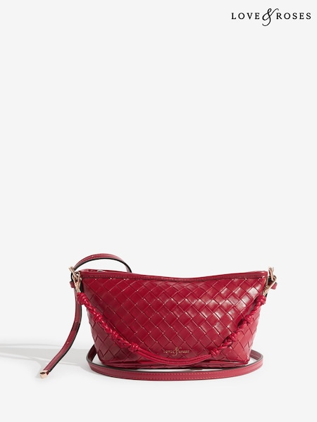 Love & Roses Red Woven Handbag (H95871) | SGD 58