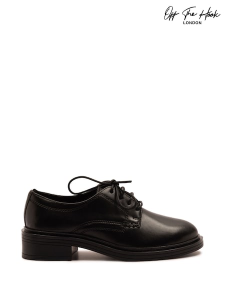 Off The Hook Black Mia Leather Formal Lace-Up School Shoes (H95966) | €44