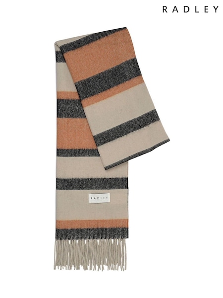 Radley Stripe White Scarf (H96005) | ‏460 د.إ.‏