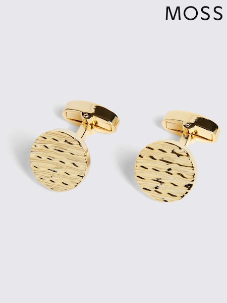 MOSS Textured Round Cufflinks (H96264) | AED175