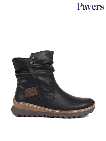 Pavers Black Casual Ankle Boots (H96268) | €58