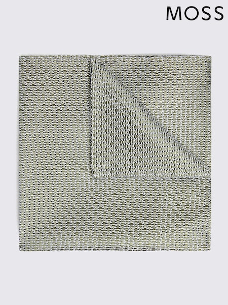 أخضر - MOSS MOSS Italian Grenadine Pocket Square (H96273) | ‏146 د.إ.‏