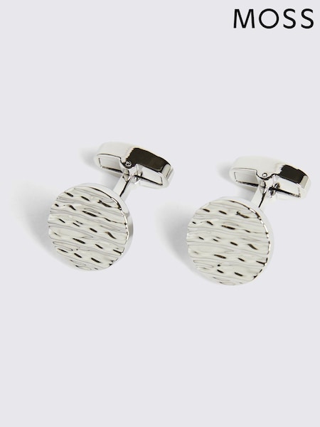 MOSS Textured Round Cufflinks (H96279) | AED175