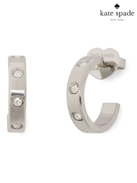 Kate Spade Silver Plated Set In Stone Huggies Earrings (H96312) | €89