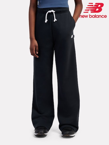 New Balance Black FT Small Logo Wide Leg Joggers (H96329) | $112 - $135