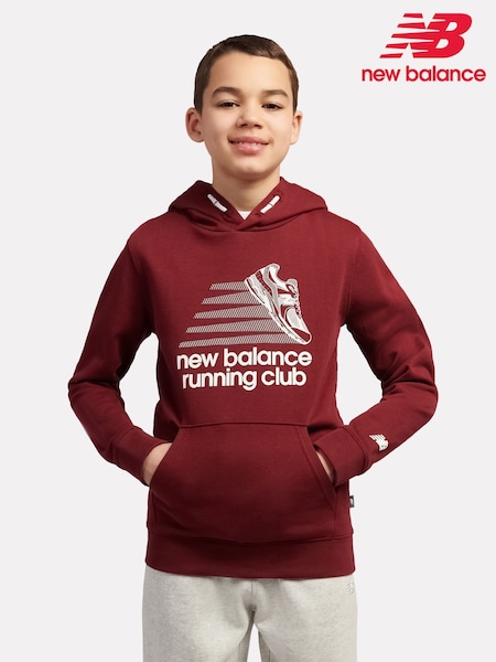 New Balance Red Running Club Graphic Print FT Hoodie (H96449) | € 78 - € 94