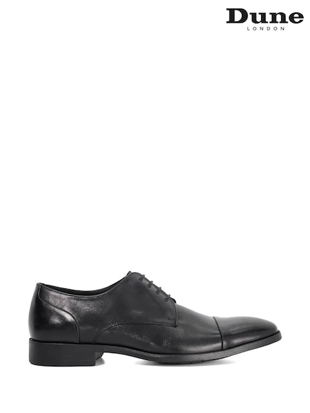 Dune London Black Suffix Flex Sole Toecap Gibs Derby Shoes (H96527) | R$ 1.175