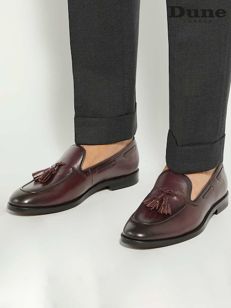 Dune London Sandders Leather Sole Tassle Loafers (H96535) | 1,184 LEI