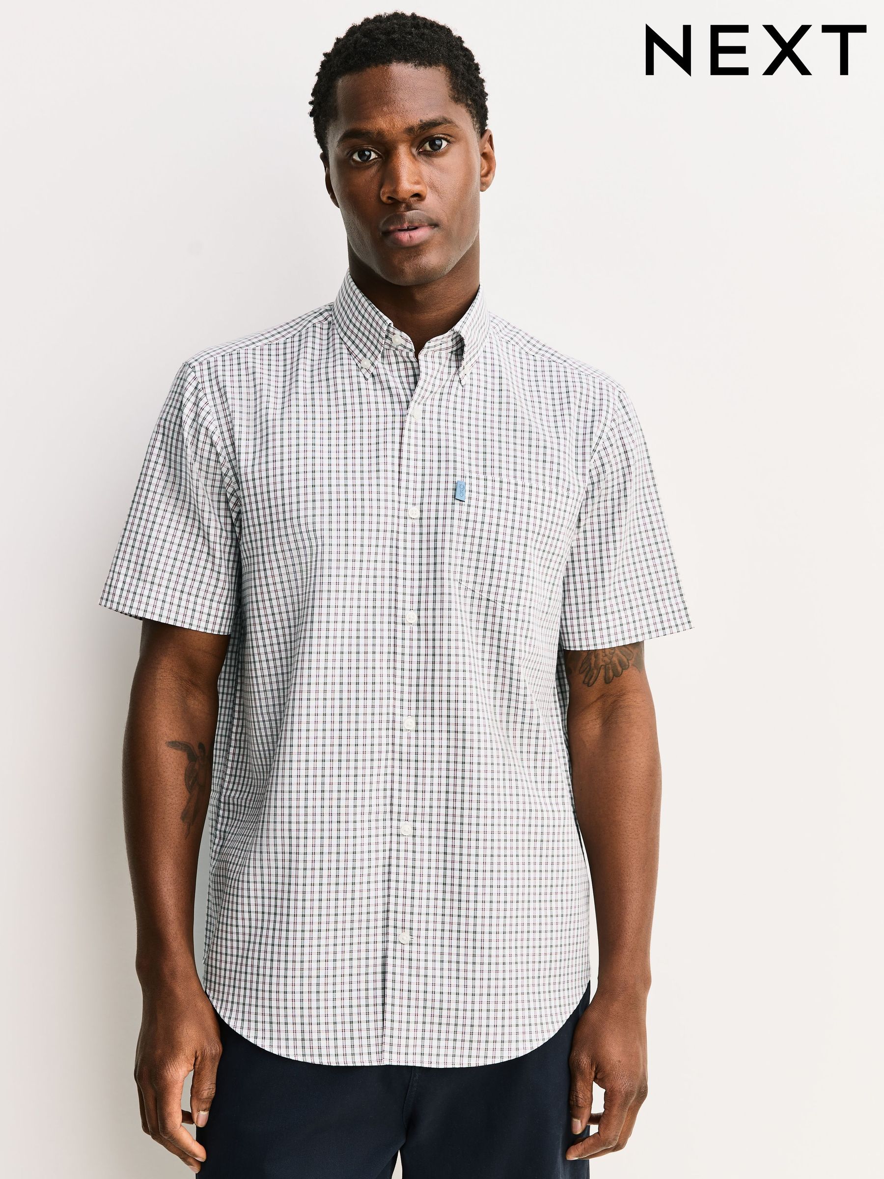 Buy Men's Shirts Check Online | Next Ukraine