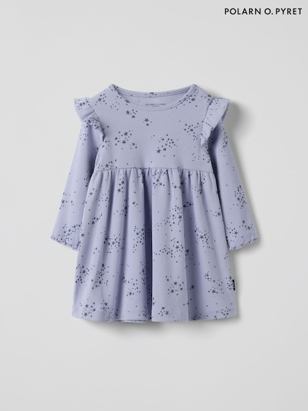 Polarn O. Pyret Cotton Lavender Print Dress (H96711) | ‏104 ر.ق.