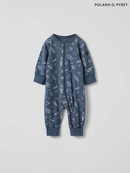 Polarn O. Pyret Blue Printed Sleepsuit (H96716) | R$ 235