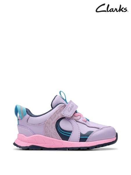 Clarks Purple Selva Hero Toddler Shoes (H96829) | €51