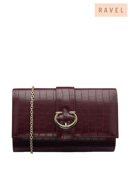 Ravel Red Clutch Bag with Chain (H96883) | €58