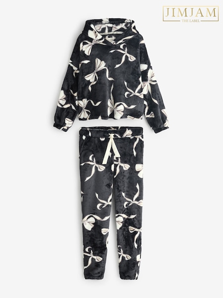 Jim Jam the Label Bow Print Twosie Black Pyjamas (H96922) | €48